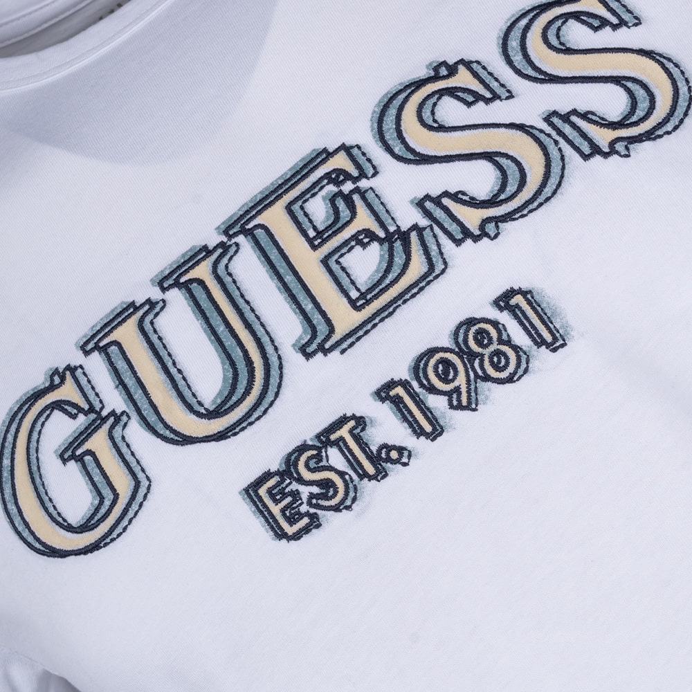 GUESS Λευκό T-shirt C Neck - GU0APM5GI07I3Z140000