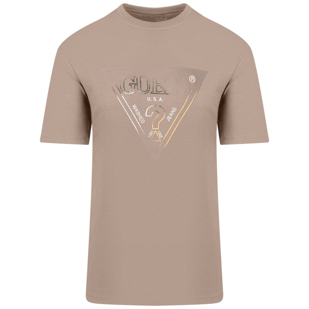 GUESS Μπεζ T-shirt C Neck - GU0APM6GI11K29920000