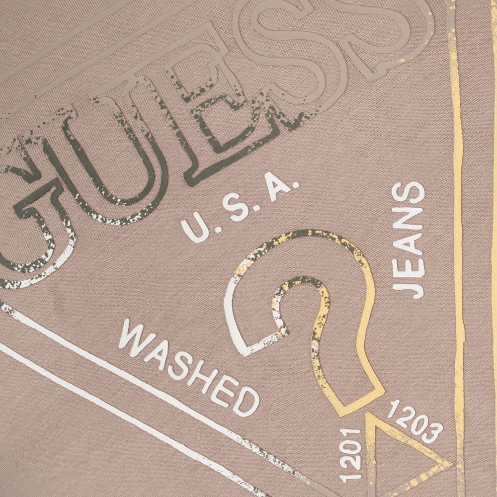 GUESS Μπεζ T-shirt C Neck - GU0APM6GI11K29920000