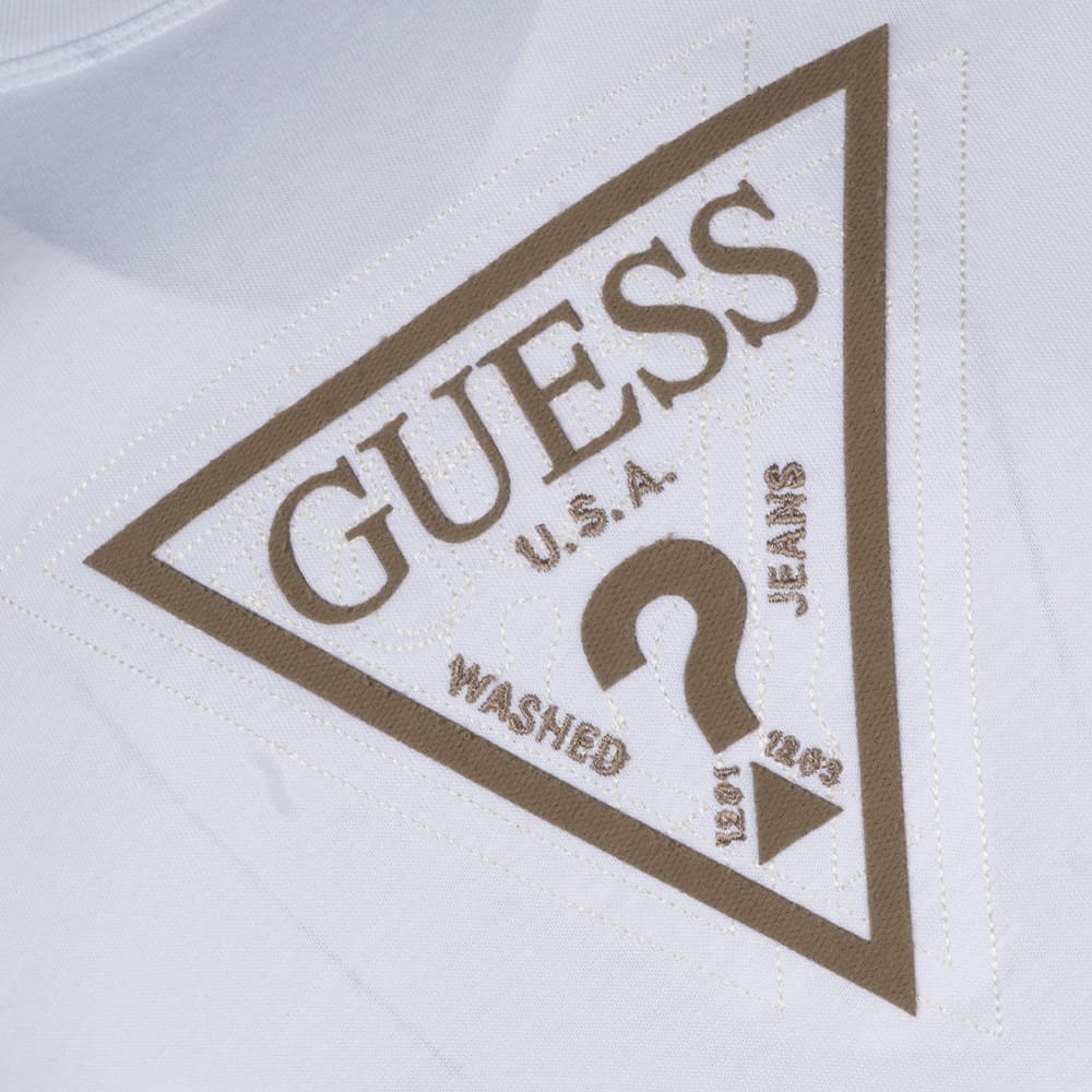 GUESS Λευκό T-shirt C Neck - GU0APM6RI23K8FQ40000