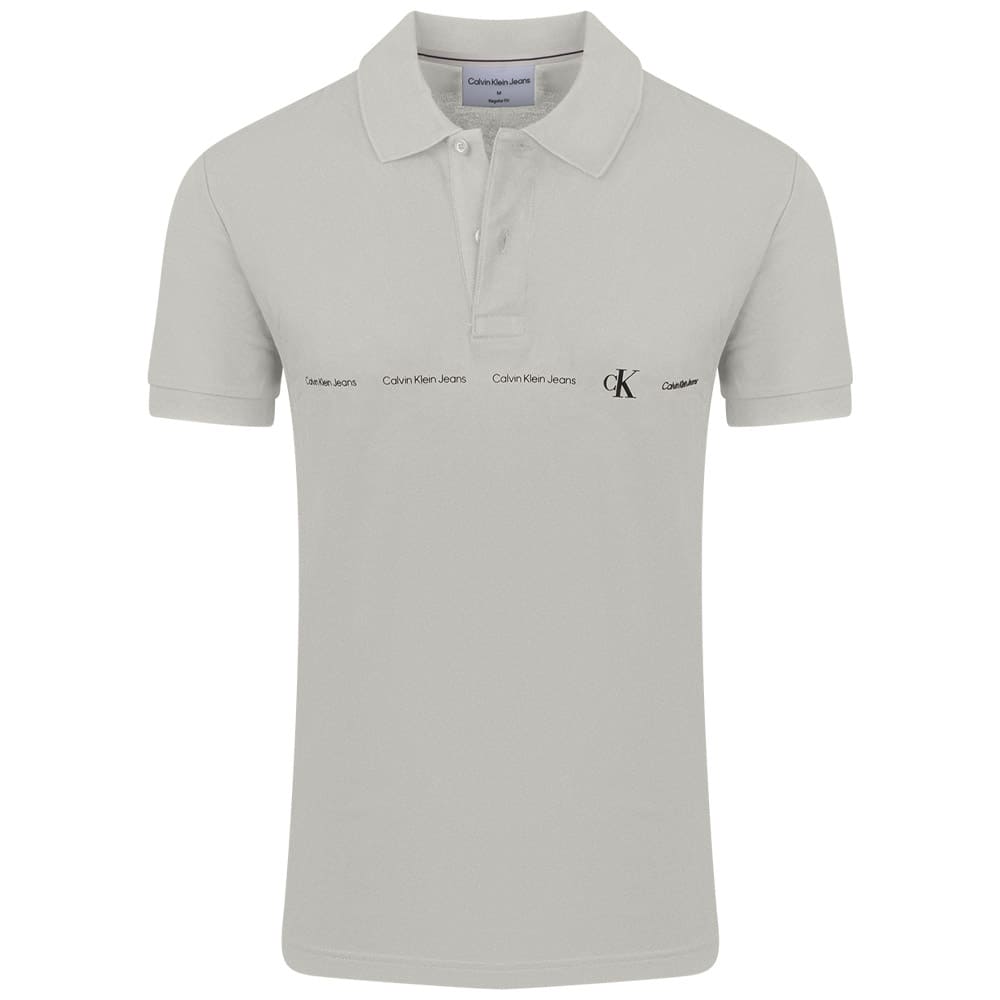 Calvin Klein Εκρού Κοντομάνικο polo - J30J325432
