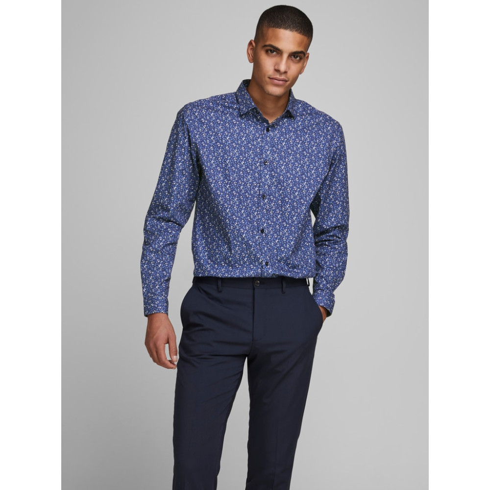 JACK & JONES Μπλε Πουκάμισο με Σχέδιο - 12168452