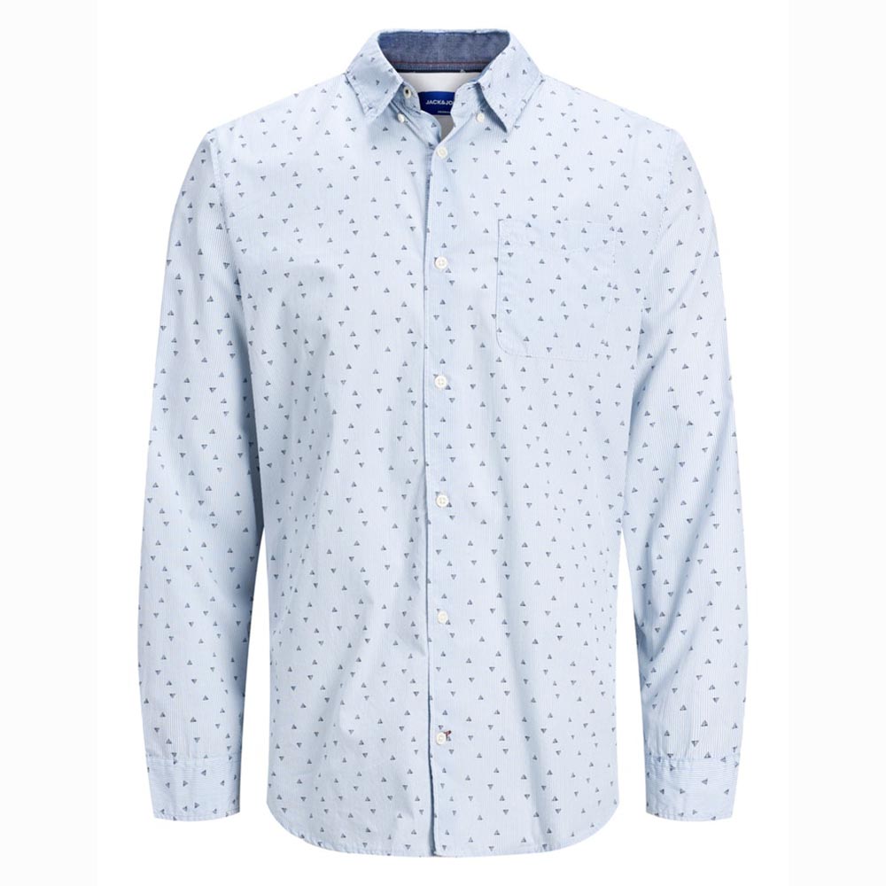 JACK & JONES Γαλάζιο Πουκάμισο με Σχέδιο - 12166715