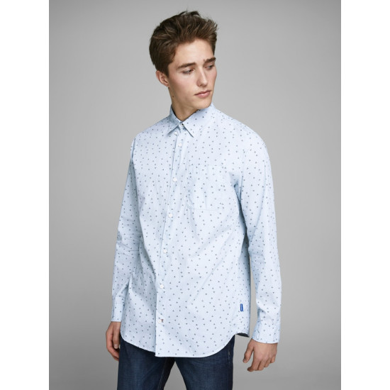 JACK & JONES Γαλάζιο Πουκάμισο με Σχέδιο - 12166715
