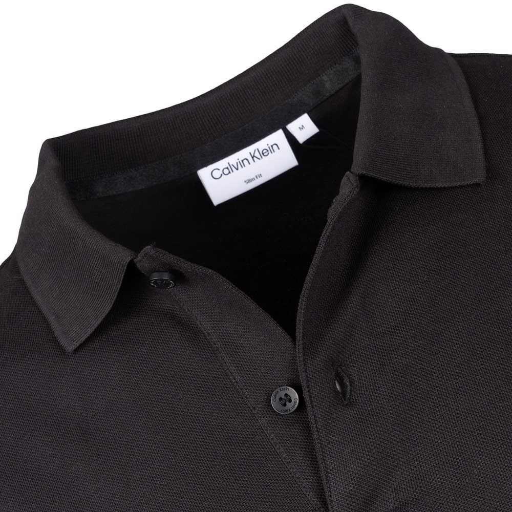 Calvin Klein Μαύρο Κοντομάνικο polo - K10K111196