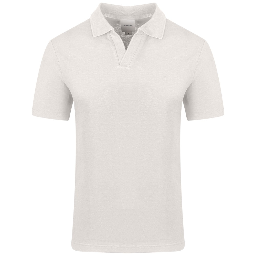 Calvin Klein Εκρού Κοντομάνικο polo - K10K114136