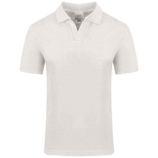 Calvin Klein Εκρού Κοντομάνικο polo - K10K114136