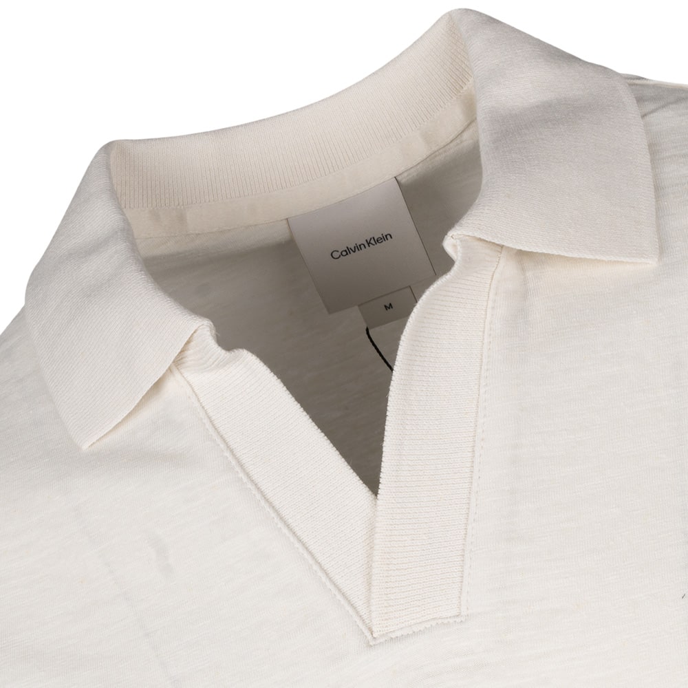 Calvin Klein Εκρού Κοντομάνικο polo - K10K114136