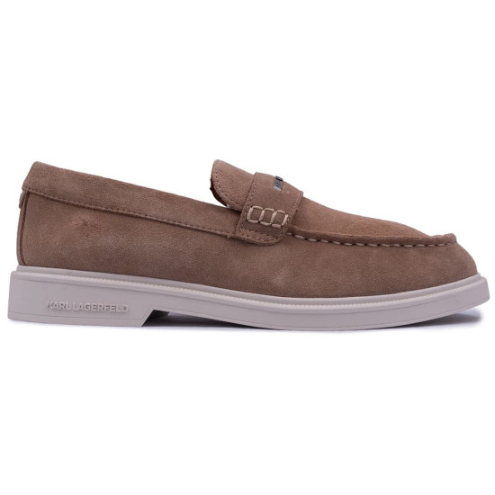 Karl Lagerfeld Μπεζ Loafer 100% Cow Leather - KL21412