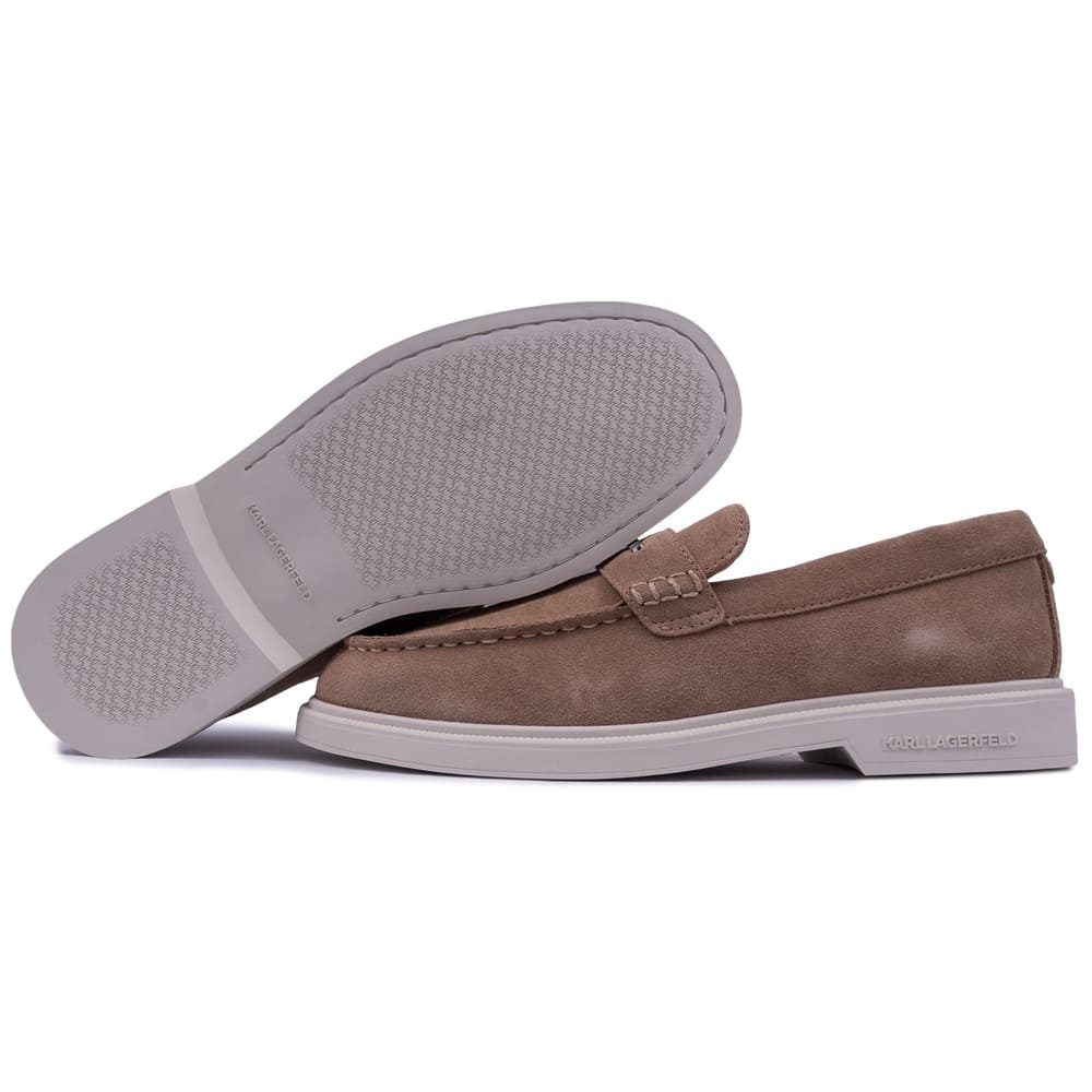 Karl Lagerfeld Μπεζ Loafer 100% Cow Leather - KL21412