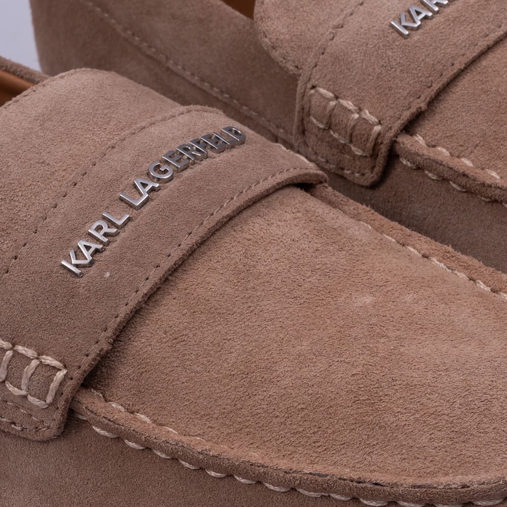 Karl Lagerfeld Μπεζ Loafer 100% Cow Leather - KL21412