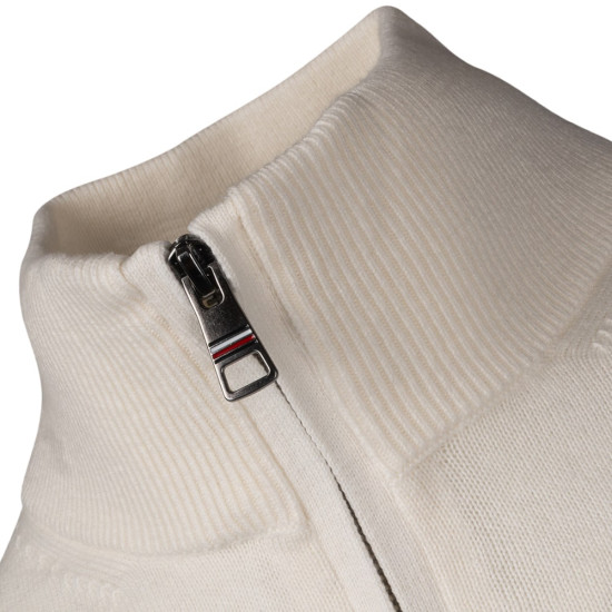 Tommy Hilfiger Εκρού Πουλόβερ Half Zip - MW0MW28049