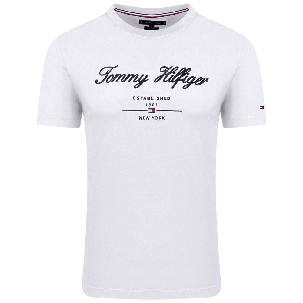 Tommy Hilfiger Λευκό T-shirt C Neck - MW0MW33691