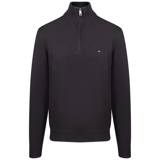 Tommy Hilfiger Μαύρο Πλεκτό Half Zip - MW0MW34107