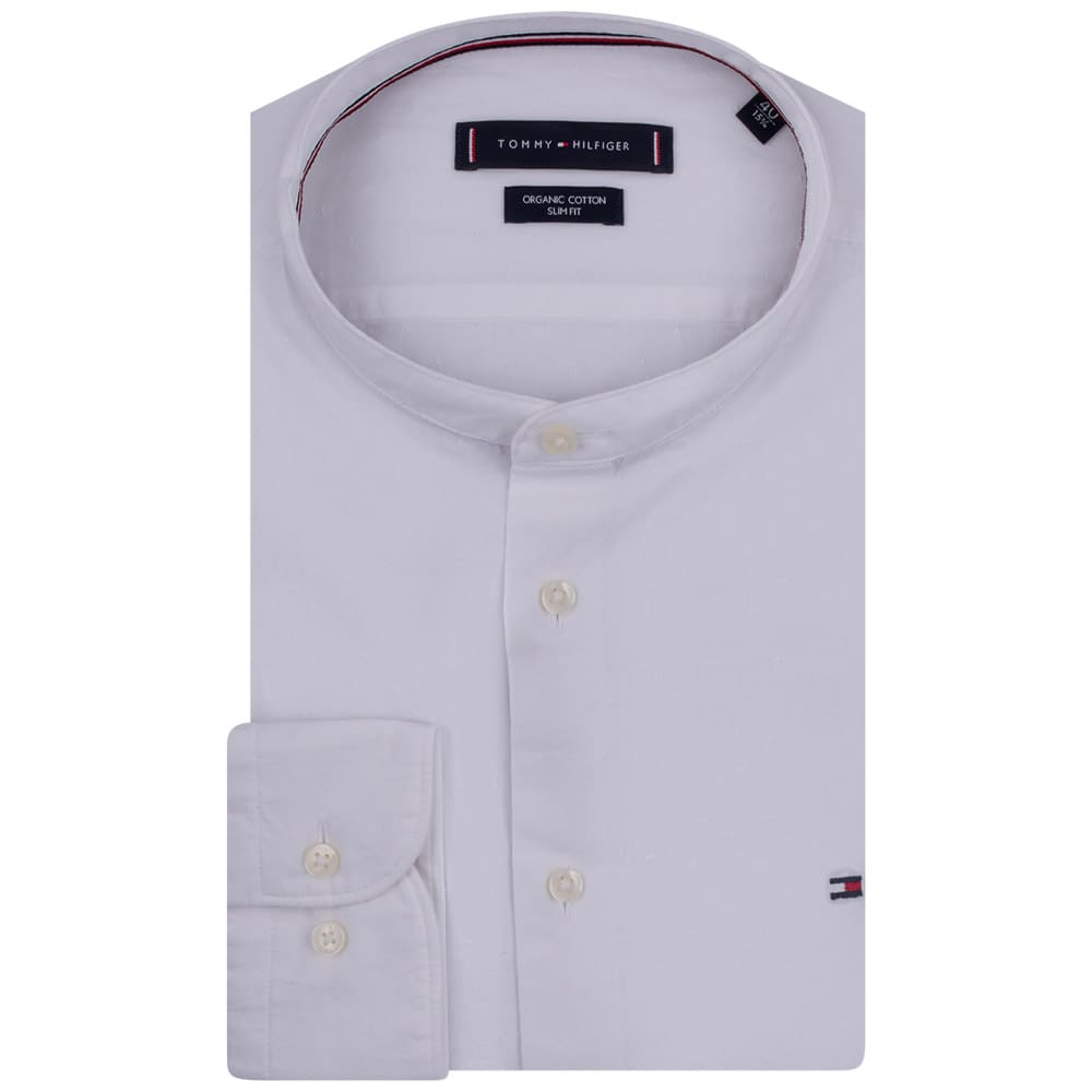 Tommy Hilfiger Λευκό Πουκάμισο Mao - MW0MW34650