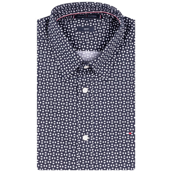 Tommy Hilfiger Μπλε Πουκάμισο Με Μικροσχέδιο - MW0MW36870