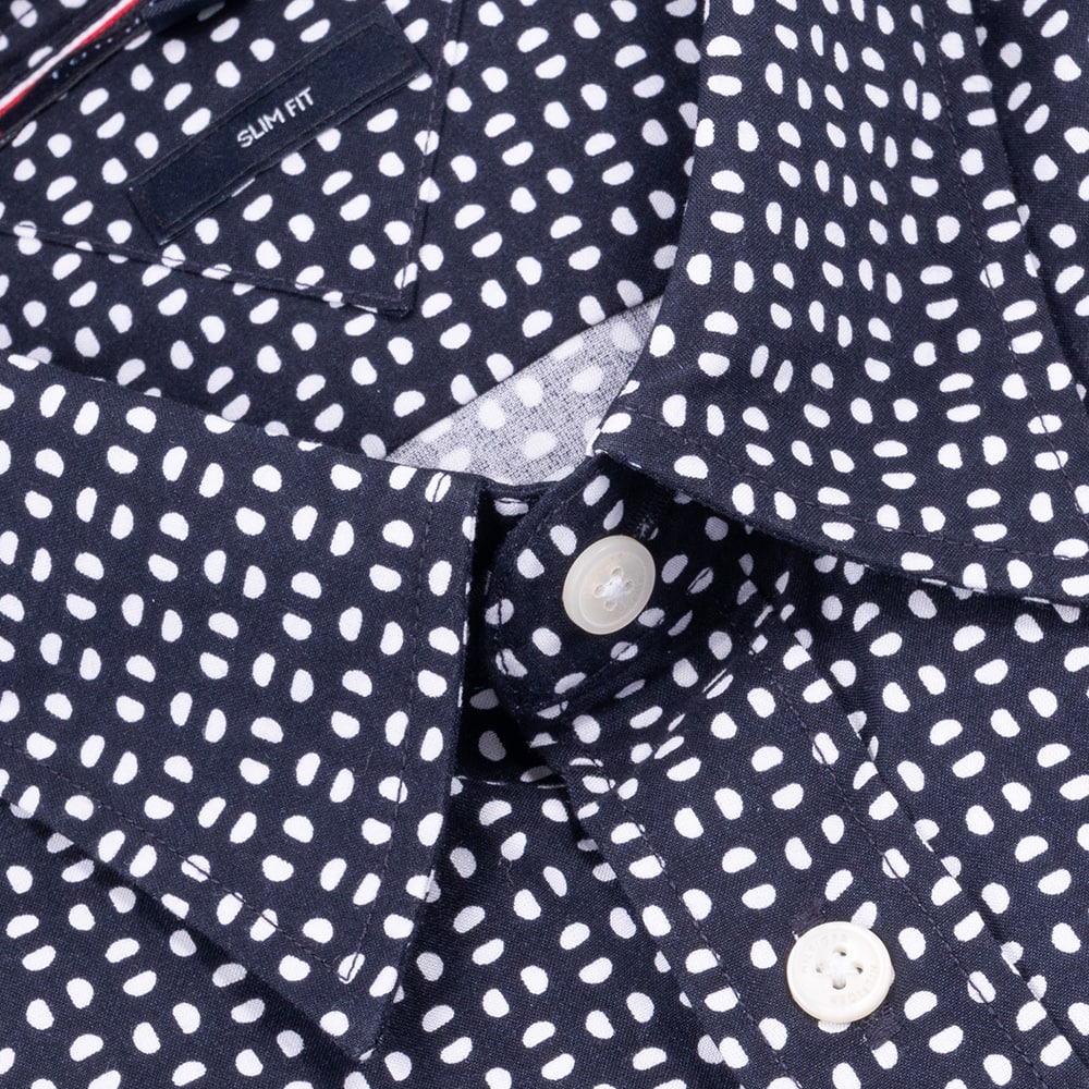Tommy Hilfiger Μπλε Πουκάμισο Με Μικροσχέδιο - MW0MW36870