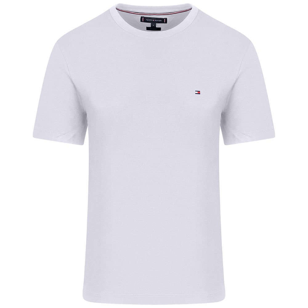 Tommy Hilfiger Λευκό T-shirt C Neck - MW0MW37508