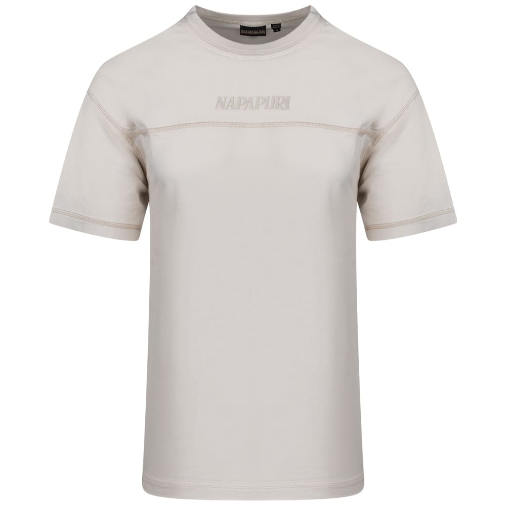 Napapijri Εκρού T-shirt C Neck - NP0A4G56N1A1
