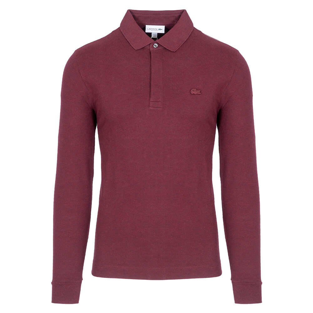 Lacoste Μπορντό Μακρυμάνικο polo - 3PH2481