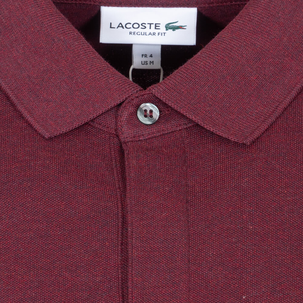 Lacoste Μπορντό Μακρυμάνικο polo - 3PH2481