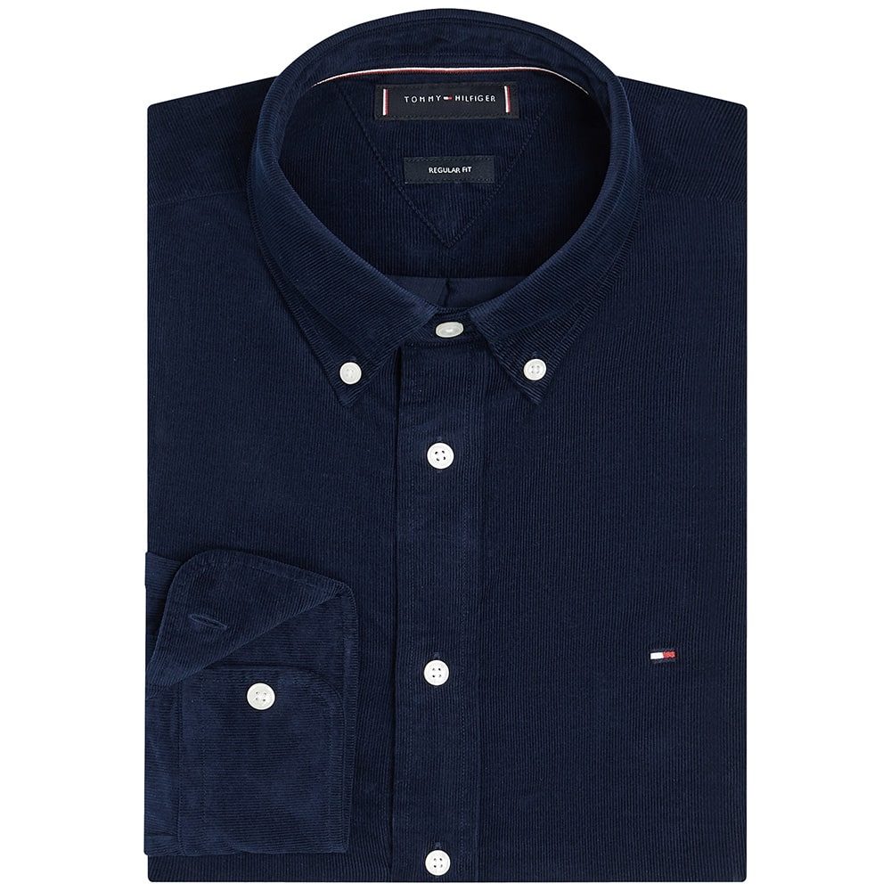 Tommy Hilfiger Μπλε Πουκάμισο Κοτλέ - MW0MW40486