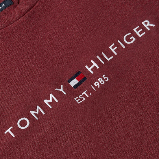 Tommy Hilfiger Μπορντό T-shirt C Neck - MW0MW11797