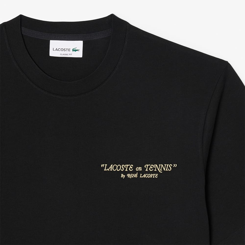 Lacoste Μαύρο T-shirt C Neck - 3TH1425
