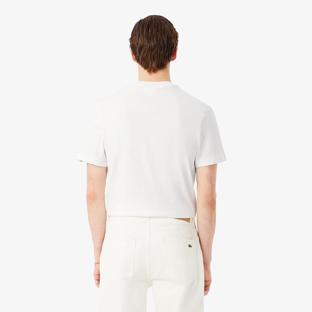 Lacoste Λευκό T-shirt C Neck - 3TH0888