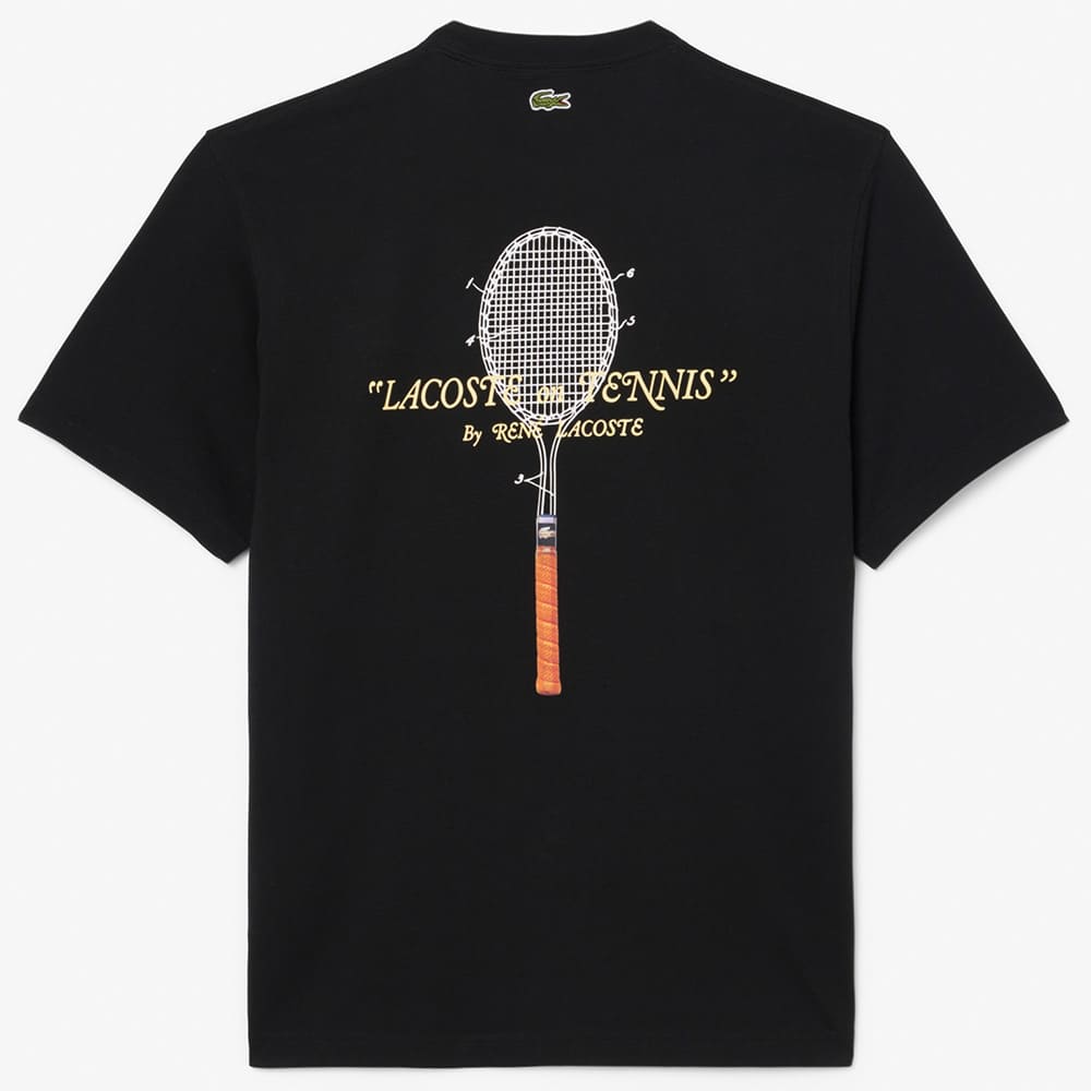 Lacoste Μαύρο T-shirt C Neck - 3TH1425