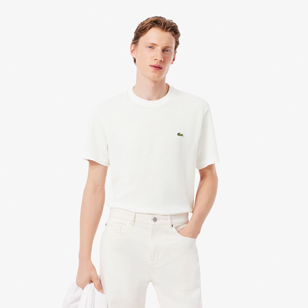 Lacoste Λευκό T-shirt C Neck - 3TH0629
