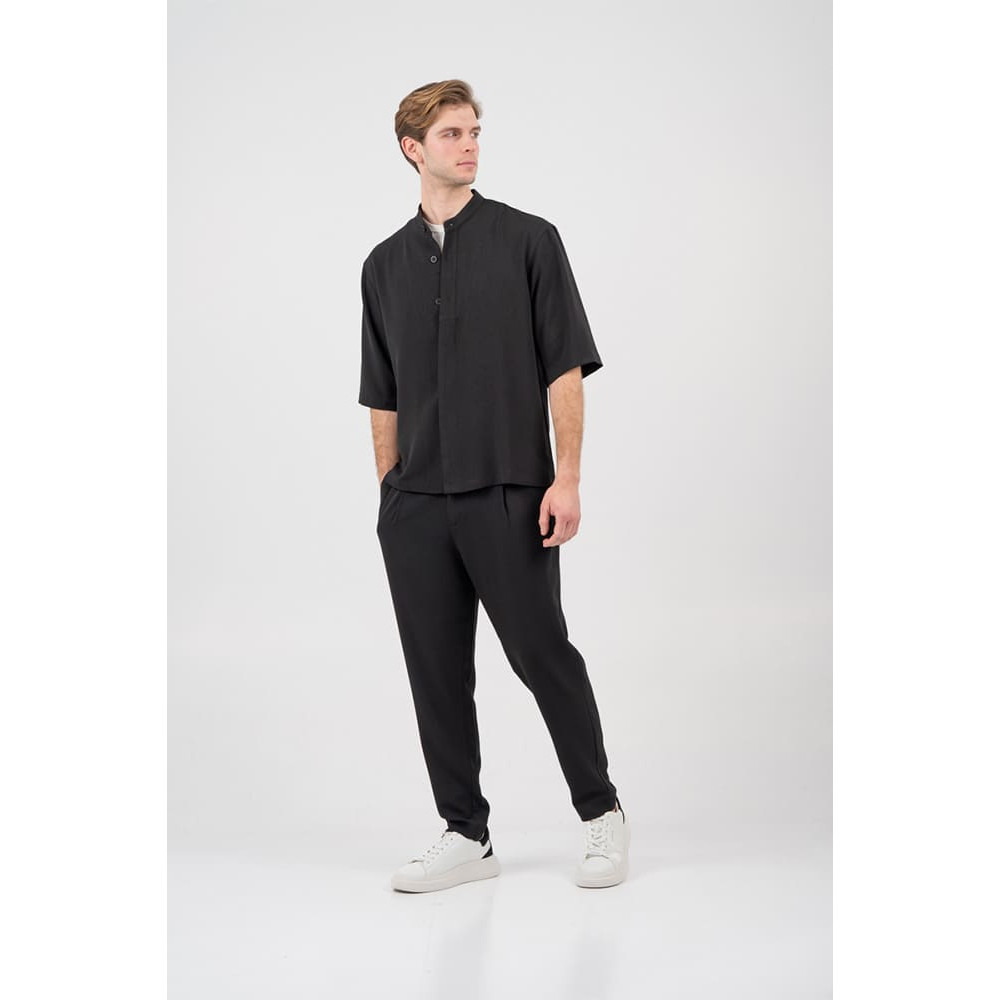 Vittorio Μαύρο Πουκάμισο Oversize - 300-26-MORRONE