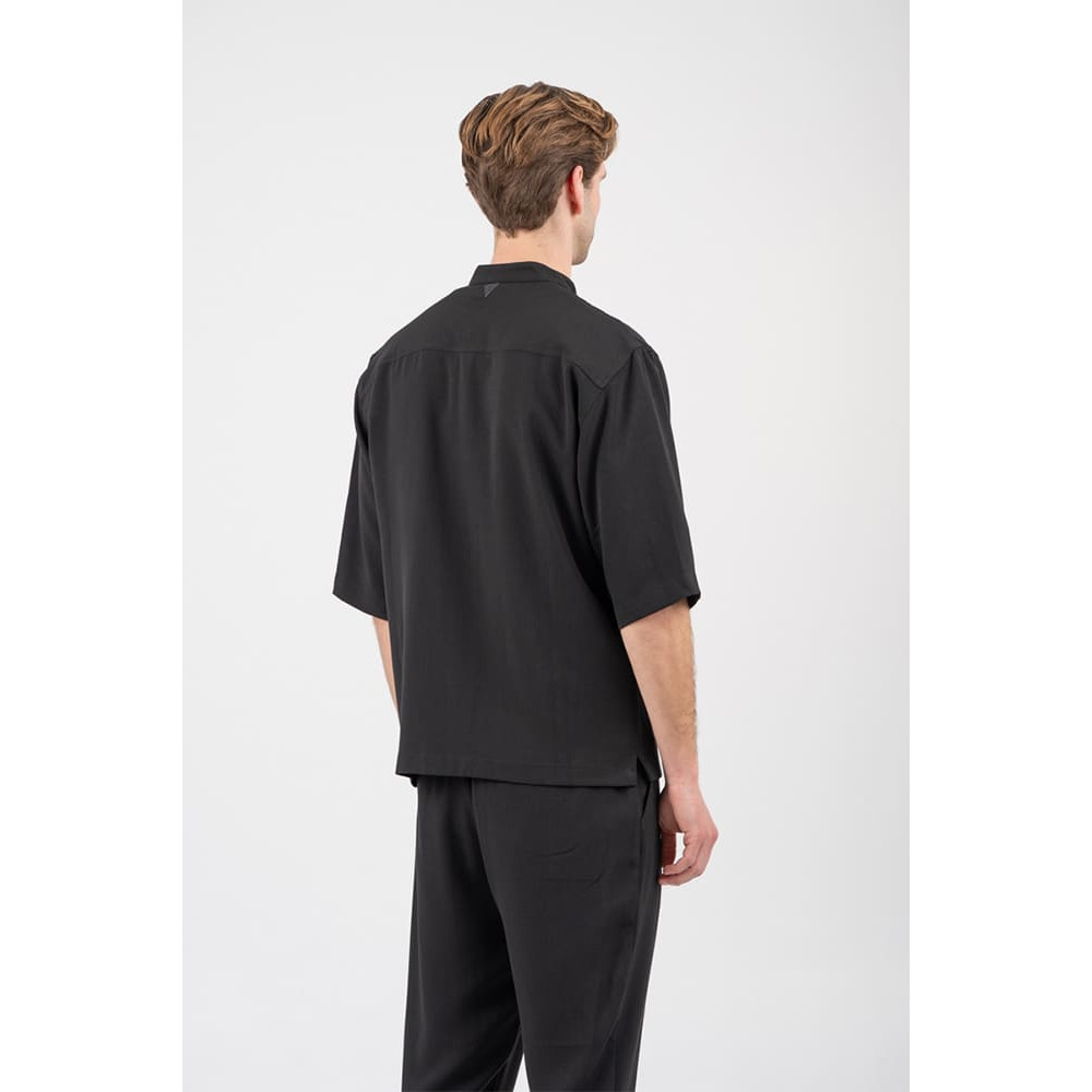 Vittorio Μαύρο Πουκάμισο Oversize - 300-26-MORRONE