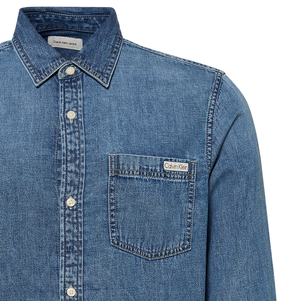 Calvin Klein Μπλε Πουκάμισο Denim - LV040EM774