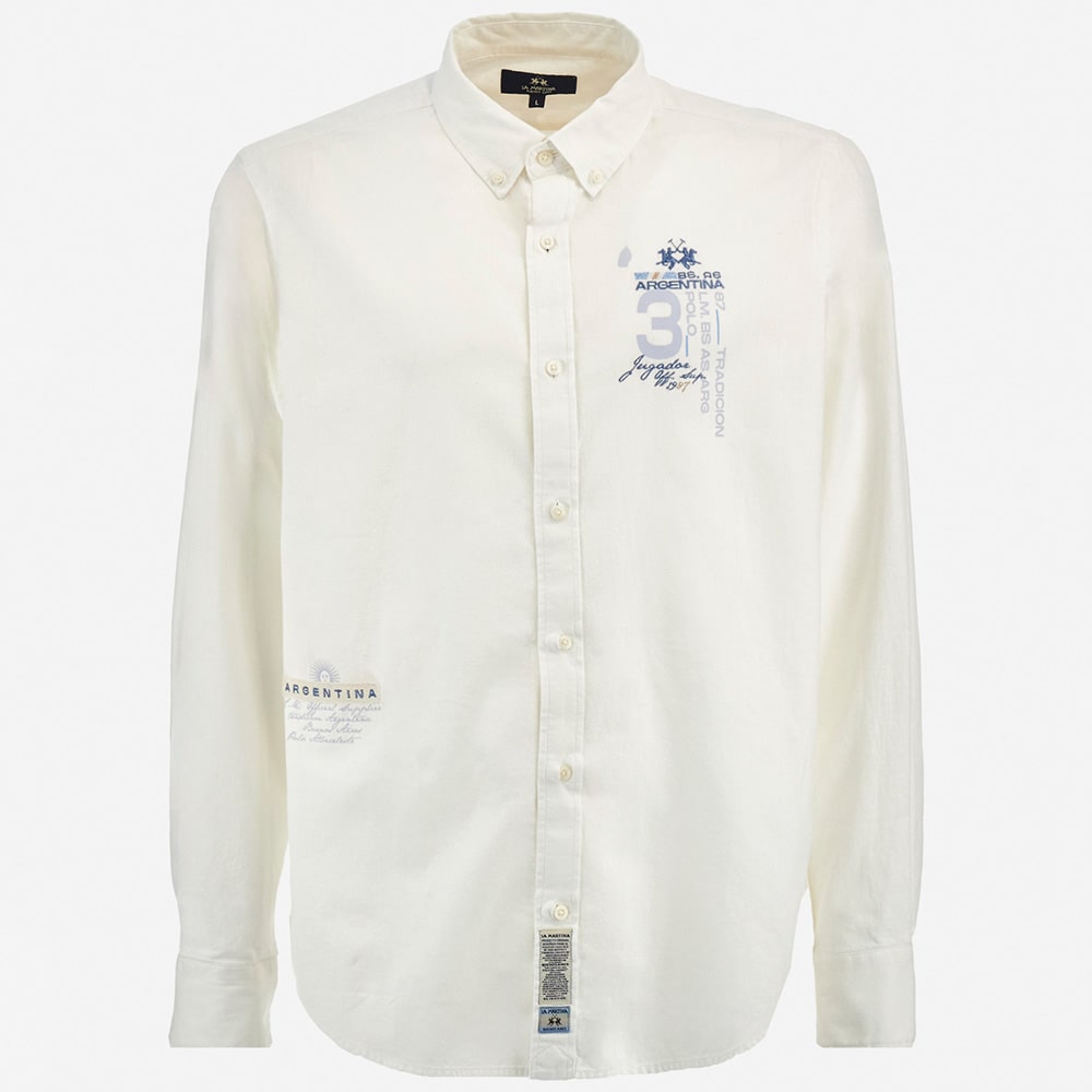 La Martina Λευκό Πουκάμισο Button Down - 3LMMAC304