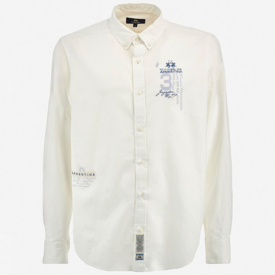 La Martina Λευκό Πουκάμισο Button Down - 3LMMAC304