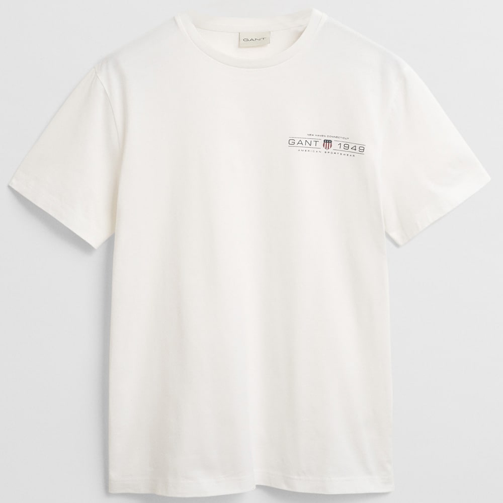 Gant Λευκό T-shirt C Neck - 3G2044017