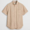 Gant Μπεζ Πουκάμισο Button Down 100% Λινό - 3G3240121