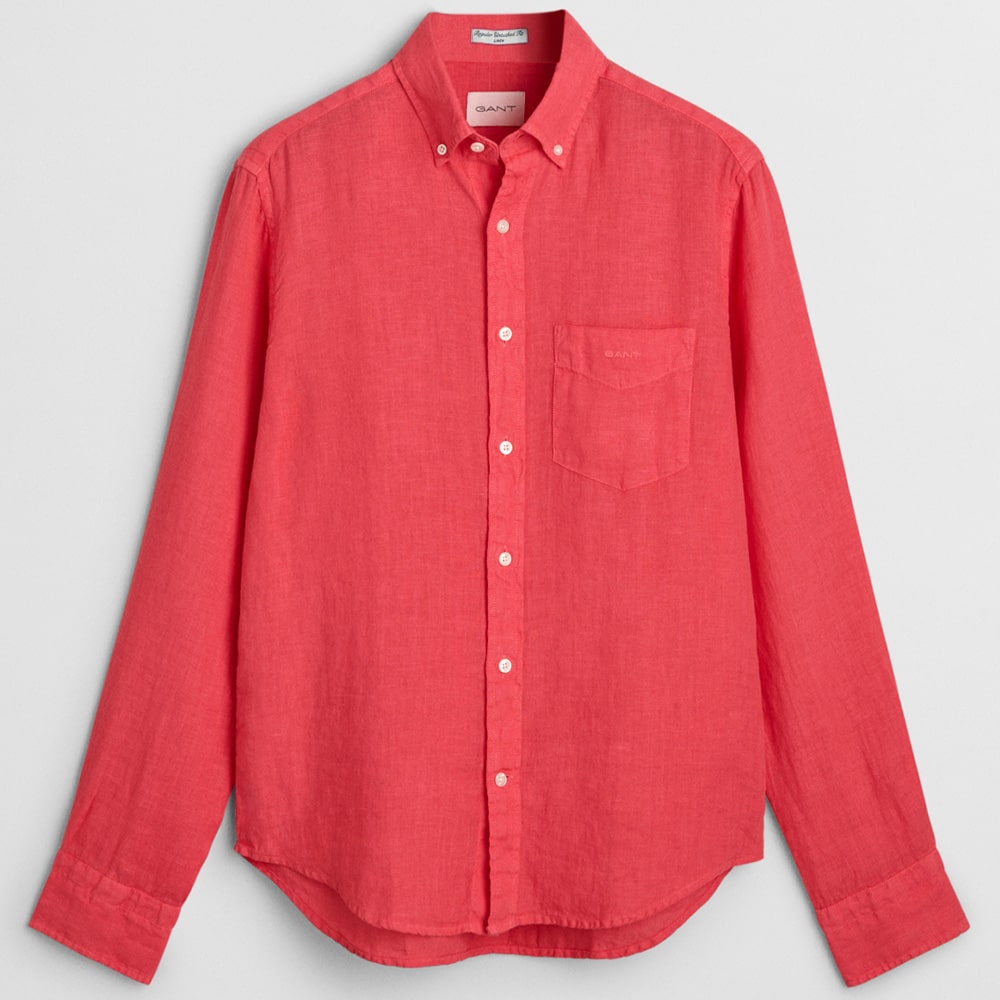 Gant Κοραλλί Πουκάμισο Button Down 100% Λινό - 3G3240120