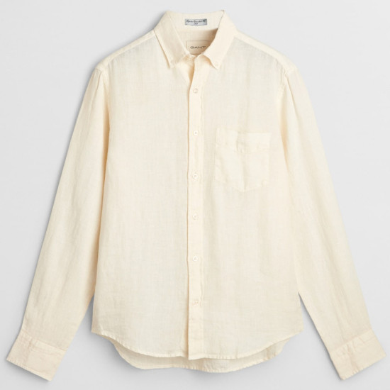 Gant Κίτρινο Πουκάμισο Button Down 100% Λινό - 3G3240120
