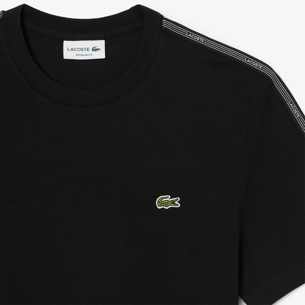 Lacoste Μαύρο T-shirt C Neck - 3TH0888
