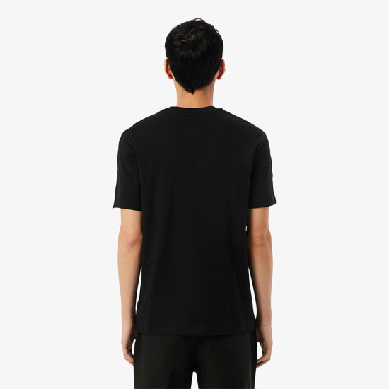 Lacoste Μαύρο T-shirt C Neck - 3TH0888