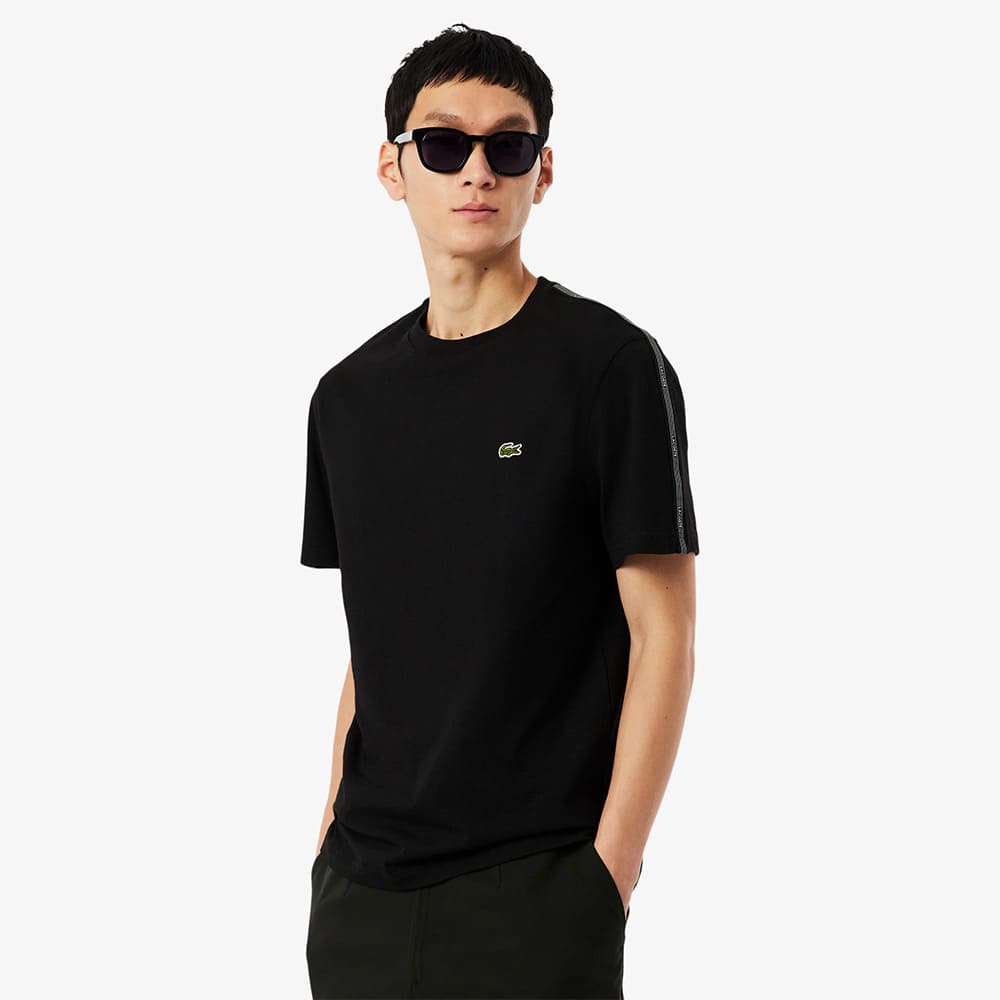 Lacoste Μαύρο T-shirt C Neck - 3TH0888