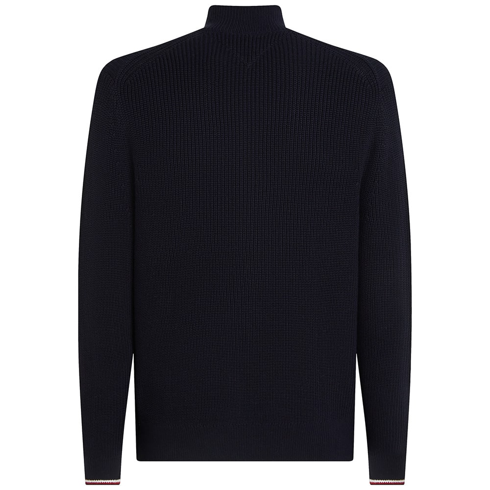 Tommy Hilfiger Μπλε Ζακέτα High Neck - MW0MW41517