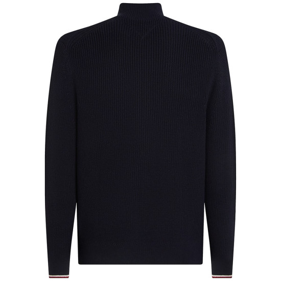 Tommy Hilfiger Μπλε Ζακέτα High Neck - MW0MW41517