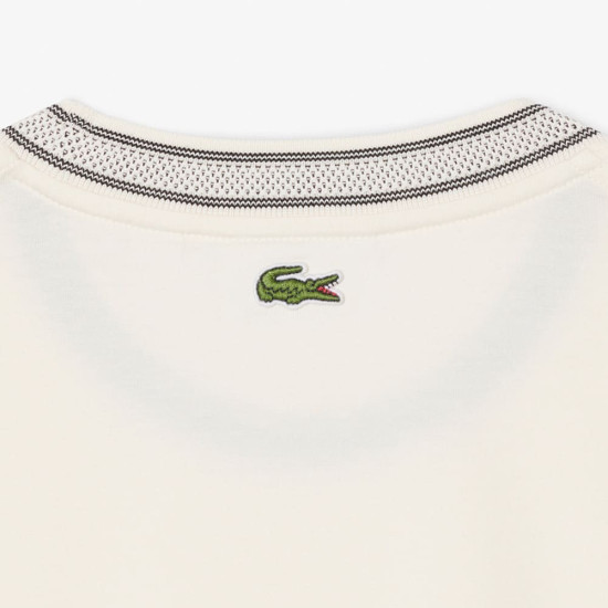 Lacoste Εκρού T-shirt C Neck - 3TH0718