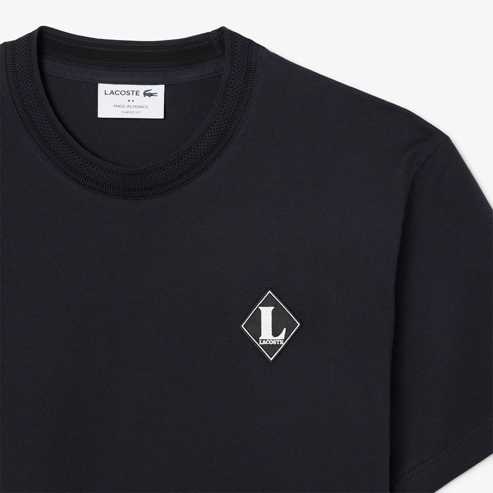 Lacoste Μαύρο T-shirt C Neck - 3TH0718