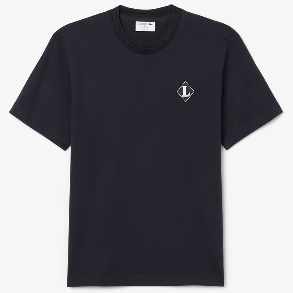 Lacoste Μαύρο T-shirt C Neck - 3TH0718
