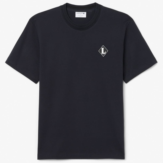 Lacoste Μαύρο T-shirt C Neck - 3TH0718