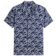 Tommy Hilfiger Μπλε Πουκάμισο Hawaiian 100% Λινό - MW0MW42987